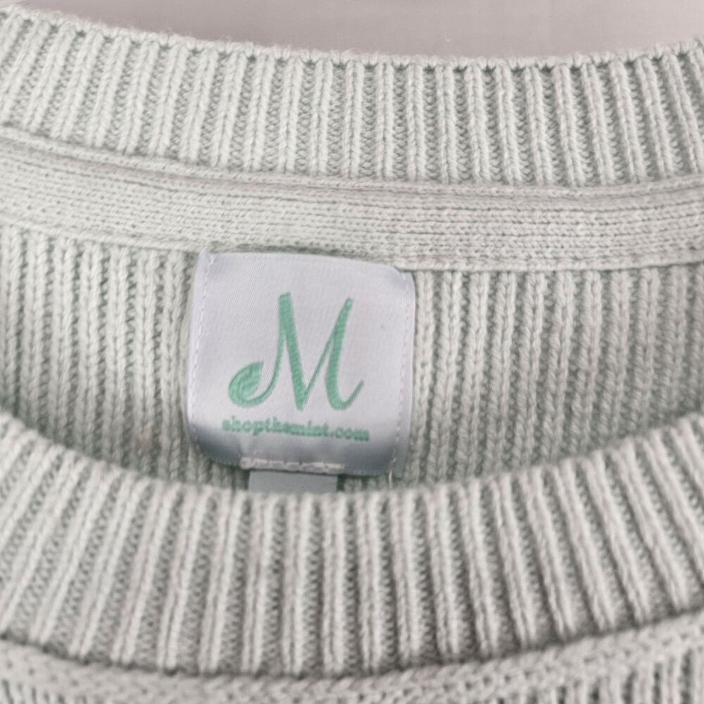 Shop The Mint Give You Joy Light Green Dolman SweaterWomen's Size Large - Picture 6 of 8